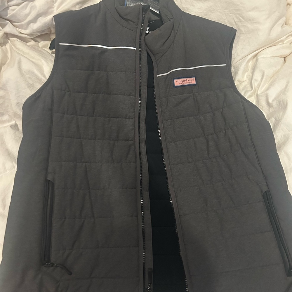 Gray Quilted Men's Vest